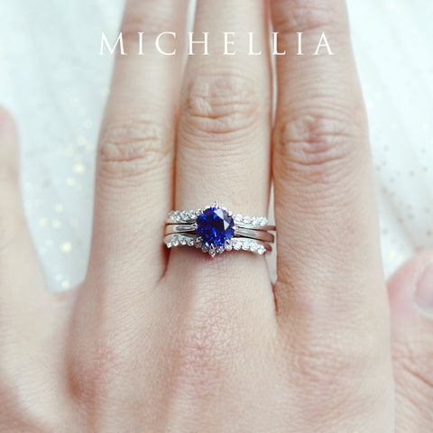 [Gracie] 11-Diamond Curved Band Wedding Band michelliafinejewelry   