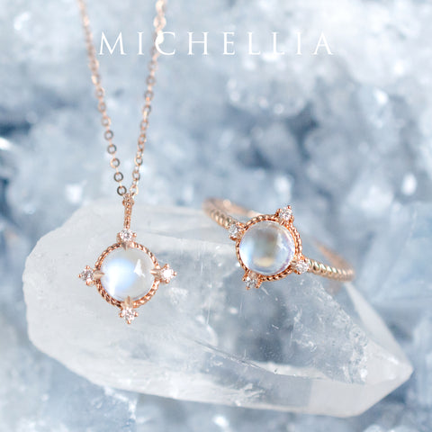 [Stella] Aura of Galaxy Necklace in Moonstone Necklace michelliafinejewelry   