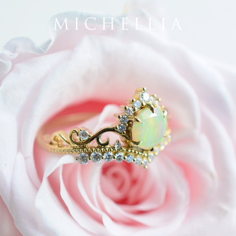 [Theia] Heirloom Crown Ring in Opal Women's Ring michelliafinejewelry   