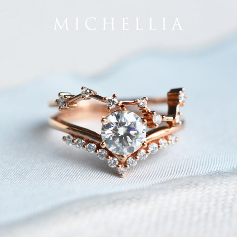 [Ursa] Big Dipper Constellation Diamond Band Wedding Band Michellia Fine Jewelry   