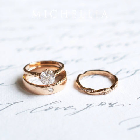 [Marguerite] Victorian Lace Solitaire Engagement Ring in Diamond / Moissanite Women's Ring michelliafinejewelry   