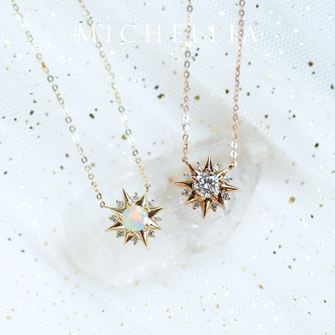[Astra] Starlight Necklace in Australian Opal Necklace michelliafinejewelry   