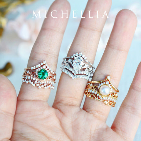 [Gracie] 11-Diamond Curved Band Wedding Band michelliafinejewelry   