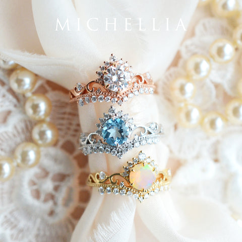 [Theia] Heirloom Crown Ring in Akoya Pearl Women's Ring michelliafinejewelry   