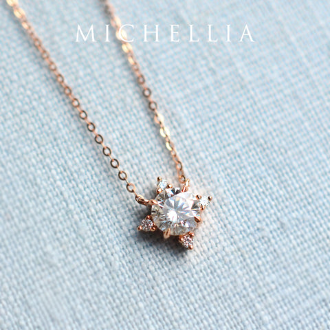 [Polaris] North Star Necklace in Lab Blue Sapphire Necklace michelliafinejewelry   