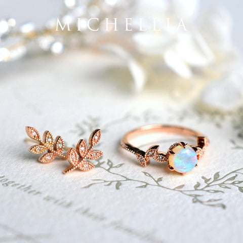 [Viridis] Petite Leaf Earrings Earrings michelliafinejewelry   