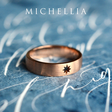 [Alexis] Men's Starlight Wedding Band Men's Band Michellia Fine Jewelry