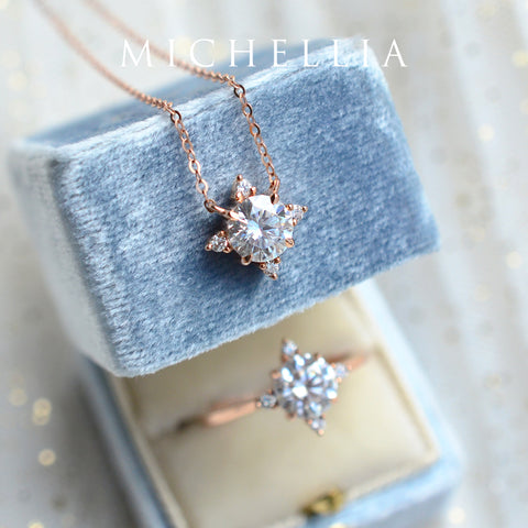 [Polaris] North Star Necklace in Opal Necklace michelliafinejewelry   