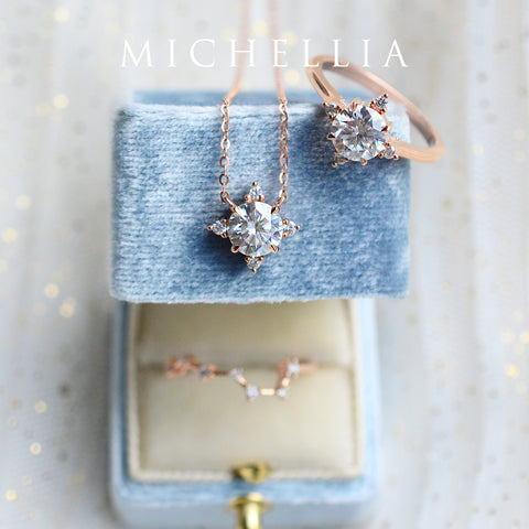 [Polaris] North Star Necklace in Moissanite Necklace michelliafinejewelry   