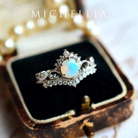 [Theia] Heirloom Crown Ring in Opal Women's Ring michelliafinejewelry   