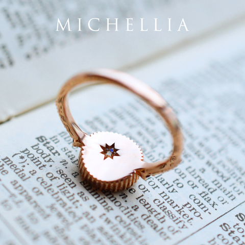 [Luna] Crescent Moon Engagement Ring in Diamond / Moissanite Women's Ring michelliafinejewelry   