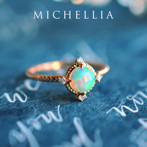 [Stella] Aura of Galaxy Ring in Australian Opal Women's Ring michelliafinejewelry   