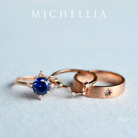 [Ursa] Big Dipper Constellation Diamond Band Wedding Band Michellia Fine Jewelry   