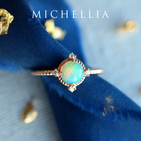 [Stella] Aura of Galaxy Ring in Australian Opal Women's Ring michelliafinejewelry   