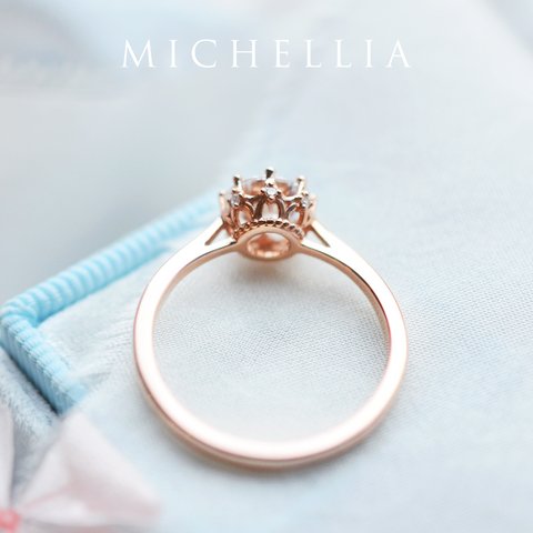 [Cassandra] Vintage Crown Solitaire Ring in Opal Women's Ring michelliafinejewelry   