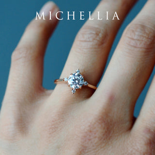 Polaris  North Star Ring in Moissanite / Diamond – Michellia Fine Jewelry