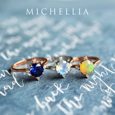 [Polaris] North Star Ring in Lab Blue Sapphire Women's Ring michelliafinejewelry   