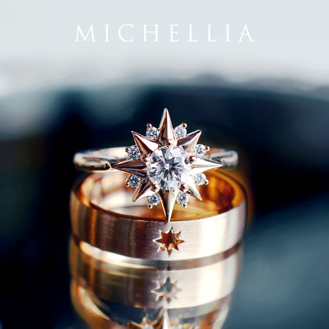 [Astra] Starlight Engagement Ring in Diamond / Moissanite Women's Ring michelliafinejewelry   