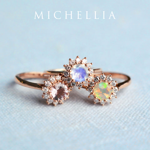 [Rosalie] Vintage Bloom Ring in Opal Women's Ring michelliafinejewelry   