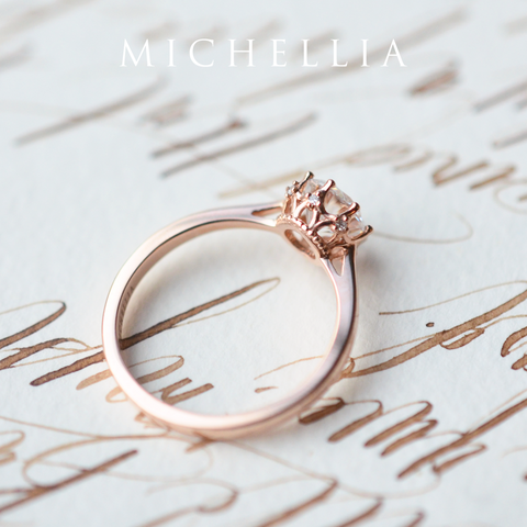 [Cassandra] Vintage Crown Solitaire Ring in Lab Blue Sapphire Women's Ring michelliafinejewelry   