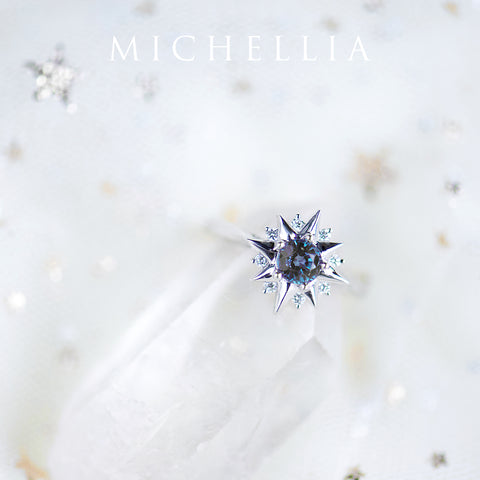 [Astra] Starlight Engagement Ring in Lab Alexandrite Women's Ring michelliafinejewelry   
