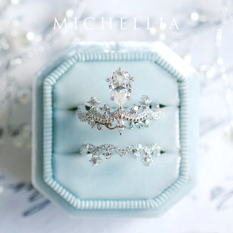 [Antoinette] Vintage Chandelier Engagement Ring in Diamond / Moissanite Women's Ring michelliafinejewelry   