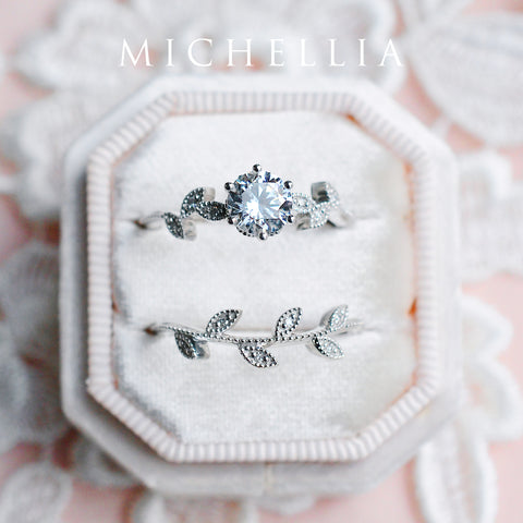 [Dahlia] Petite Floral Engagement Ring in Morganite Women's Ring michelliafinejewelry   