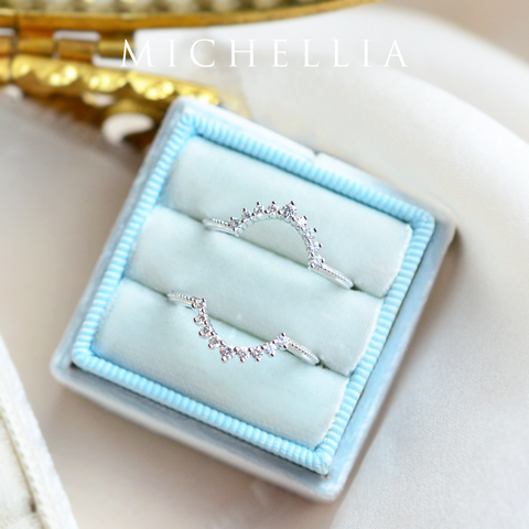 [Lunette] 9-Diamond Classic Wide Crown Band Wedding Band michelliafinejewelry   