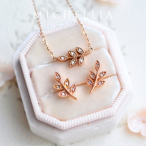 [Viridis] Petite Leaf Earrings Earrings michelliafinejewelry   