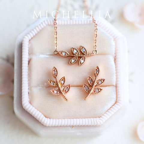 [Viridis] Petite Leaf Necklace Necklace michelliafinejewelry   