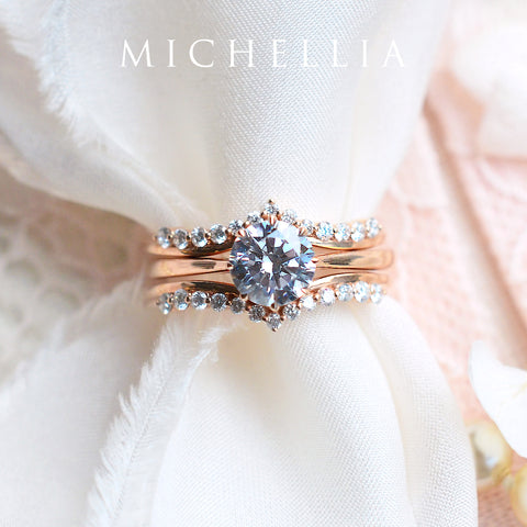 [Gracie] 11-Diamond Curved Band Wedding Band michelliafinejewelry   