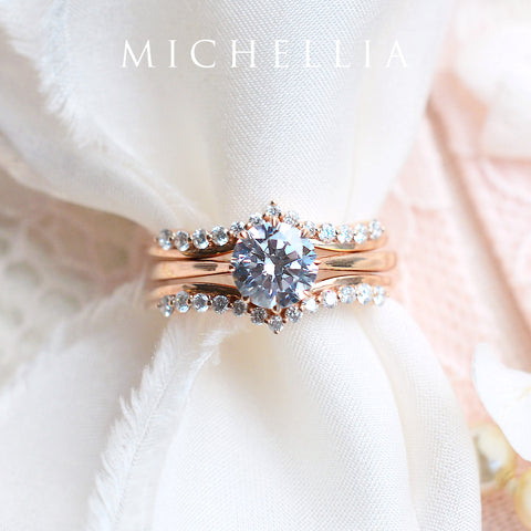 [Victoria] Classic Crown Solitaire Engagement Ring in Diamond / Moissanite Women's Ring michelliafinejewelry   