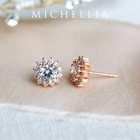 [Rosalie] Vintage Bloom Earrings in Moonstone Earrings michelliafinejewelry   