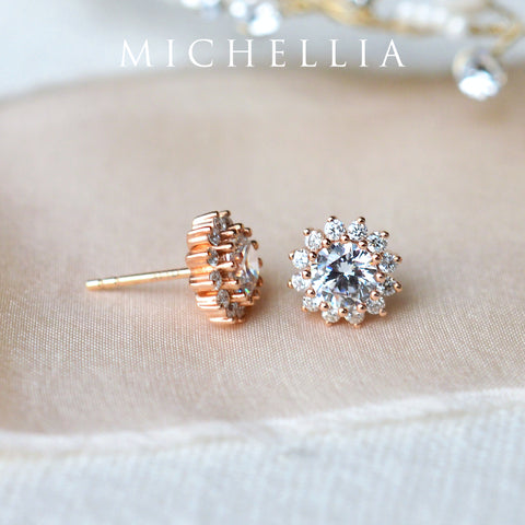 [Rosalie] Vintage Bloom Earrings in Moissanite Earrings michelliafinejewelry   