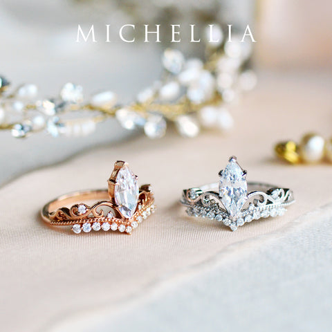 [Windsor] Heirloom Crown Marquise Cut Ring in Opal Women's Ring michelliafinejewelry   