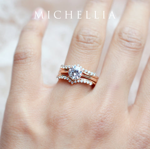 [Victoria] Classic Crown Solitaire Ring in Lab Emerald Women's Ring michelliafinejewelry   