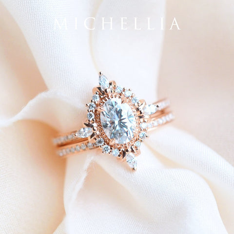 [Alessandra] Art Deco Oval Cut Ring in Lab Red Ruby Women's Ring michelliafinejewelry   