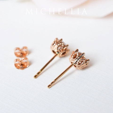 [Eden] Petite Floral Earrings in Aquamarine Earrings michelliafinejewelry   