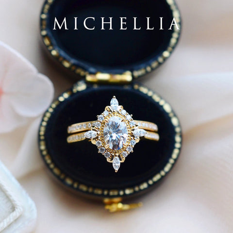 [Alessandra] Art Deco Oval Cut Ring in Lab Red Ruby Women's Ring michelliafinejewelry   