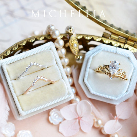 [Vera] 7-Diamond Curved Crown Band Wedding Band michelliafinejewelry   