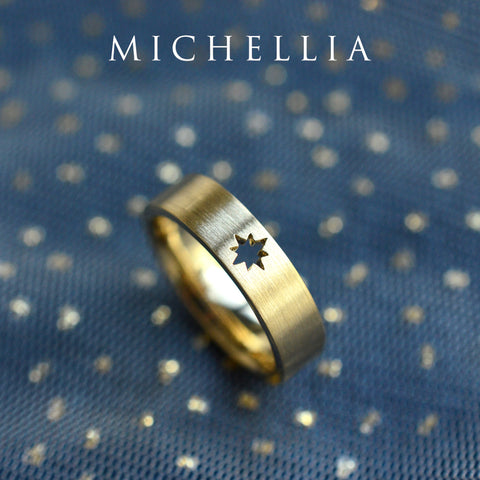 [Alexis] Men's Starlight Wedding Band Men's Band Michellia Fine Jewelry