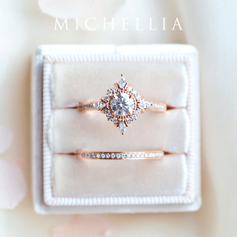 [Astrid] Art Deco Petite Ring in Moonstone Women's Ring michelliafinejewelry   