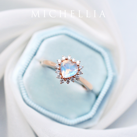 [Cordelia] Heart of the Sea Ring in Moonstone Women's Ring michelliafinejewelry   