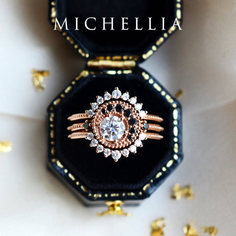 [Lunette] 9-Diamond Classic Wide Crown Band Wedding Band michelliafinejewelry   