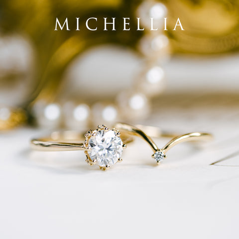 [Cassandra] Vintage Crown Solitaire Ring in Morganite Women's Ring michelliafinejewelry   