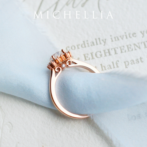 [Cordelia] Heart of the Sea Ring in Moonstone Women's Ring michelliafinejewelry   