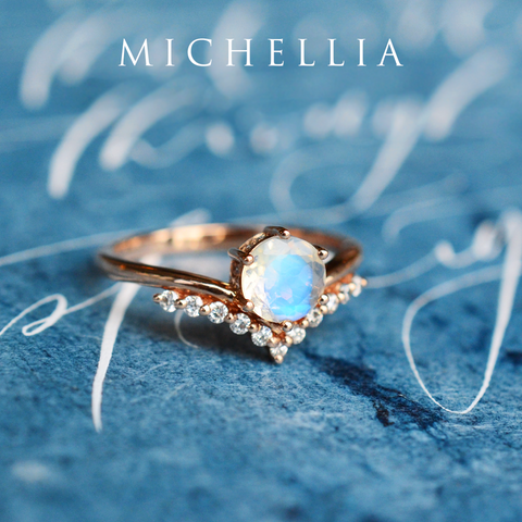 [Diane] Moonwake Ring in Akoya Pearl Women's Ring michelliafinejewelry   