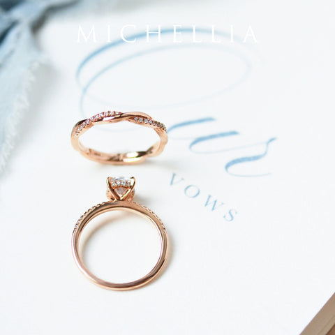 [Rhea] Twisted Infinity Diamond Band Wedding Band michelliafinejewelry