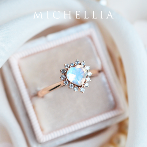 [Cordelia] Heart of the Sea Ring in Moonstone Women's Ring michelliafinejewelry   