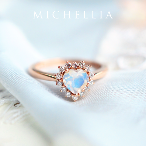 [Cordelia] Heart of the Sea Ring in Moonstone Women's Ring michelliafinejewelry   